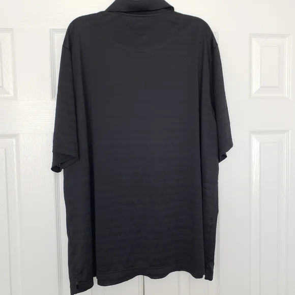 Club Room Men's Polo Shirt  Orange With Navy Blue Trim and 1 Black Polo - Picture 2 of 6